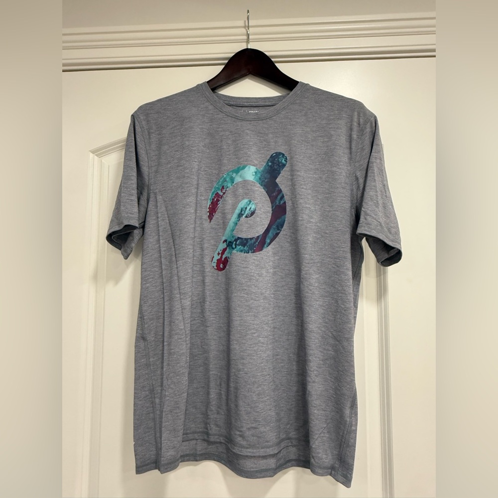 Peloton Gray Tee with Multicolor Logo